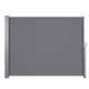 Side Awning Privacy Screen Carport Canopy Retractable Blind Auto Roll 1.8 x 3m - Grey - Dodosales