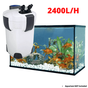 2400 L/H External Aquarium Tank Water Filter Pump Cannister Pond Fish 55W - Dodosales