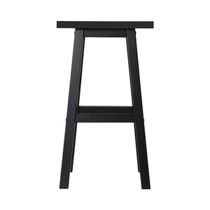 4x Wooden Bar Stools High Chair Kitchen Breakfast Stool - Black