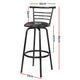 2x PU Leather Bar Stool Set Kitchen Swivel Chair Seating Home Office Cafe - Dodosales