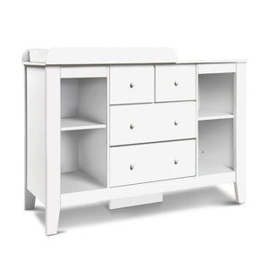 Baby Cabinet Change Table Tallboy Drawers Dresser Chest Storage White - Dodosales