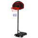 Portable 2.1M Adjustable Basketball Stand Hoop System Rim Basket Ball Black - Dodosales