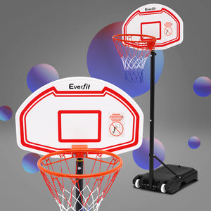 Portable 2.1M Adjustable Basketball Stand Hoop System Rim Basket Ball White - Dodosales
