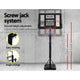 3.05M Basketball Hoop Stand System Ring Portable Net Height Adjustable Black - Dodosales