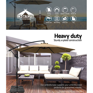 Outdoor Umbrella Stand 4 x Base Pod Plate Sand/Water Patio Cantilever - Dodosales