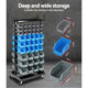 90 Bin Storage Rack On Wheels Steel Frame Unit Mechanic Workshop - Dodosales
