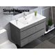 Bathroom Vanity Cabinet Unit Wash Basin Sink Storage Cement Look 900mm - Dodosales