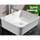 Bathroom Vanity Basin Rectangular Wash Bowl Sink Ceramic High Gloss - Dodosales