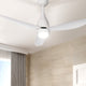 52" Ceiling Fan DC Motor LED Light Remote Control Ceiling Fans White