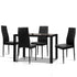 z 5 Piece Dining Table 4 Chairs Set Modern Seating Living Room