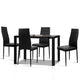 5 Piece Dining Table 4 Chairs Set Modern Seating Living Room - Dodosales