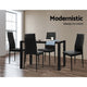 5 Piece Dining Table 4 Chairs Set Modern Seating Living Room - Dodosales