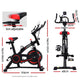 Exercise Spin Bike Flywheel Cycling Fitness Commercial Home Gym Workout BONUS Phone Holder - Black