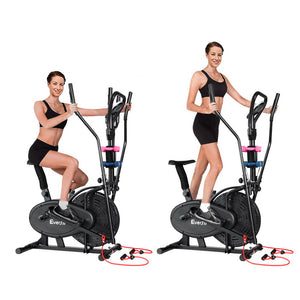 Elliptical Cross Trainer Exercise Bike Bicycle Home Gym Fitness Machine 6 In 1