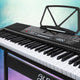 61 Key Lighted Electronic Piano Keyboard LED Electric Holder Music Stand Black - Dodosales
