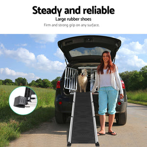 Pet Deluxe Aluminium Foldable Pet Ramp Old Dog Travel Ramp Extendable - Afterpay - Zip Pay - Dodosales -