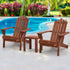 z Adirondack Outdoor Sun Lounge Beach Chairs Table Setting Wooden Patio Chair Brown