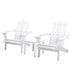 z 3 Piece Wooden Outdoor Beach Chair and Table Set Adirondack Style Armchair