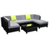 7 Pc Modular Outdoor Setting Sofa Lounge Set Patio Furniture Wicker Black Storage Cover