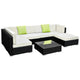 7 Pc Modular Outdoor Setting Sofa Lounge Set Patio Furniture Wicker Black Storage Cover - Dodosales