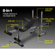 Multi Station Steel Weight Bench Press Fitness Equipment Incline Black - Afterpay - Zip Pay - Dodosales -