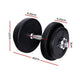 Dumbbells Set 20KG Weight Training Plates Home Gym Fitness Exercise Dumbbell - Dodosales