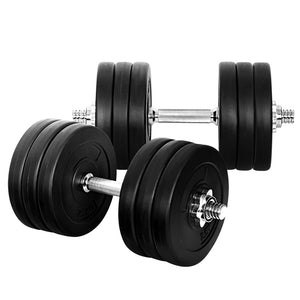 Dumbbells Set 35kg Weight Plates Home Gym Fitness Exercise Dumbbell - Dodosales