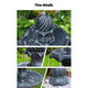 3 Tier Solar Powered Water Fountain Greek Style Birdbath Garden Ornament - Black - Dodosales