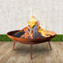 Iron Bowl Rustic Fire Pit Heater Charcoal Outdoor Patio Wood Fireplace Heating 60CM