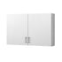 White Cabinet Two Doors Chest Storage Unit Wall Mounted Bathroom Kitchen Laundry