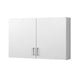 White Cabinet Two Doors Chest Storage Unit Wall Mounted Bathroom Kitchen Laundry - Dodosales