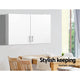 White Cabinet Two Doors Chest Storage Unit Wall Mounted Bathroom Kitchen Laundry - Dodosales