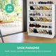 White Shoe Rack Unit 6 Tier Storage Fits Up to 30 Pairs Of Shoes Display Bookcase White - Dodosales