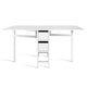 Dining Table Craft Sewing Office Desk Side Fold Extends Gateleg White - Dodosales