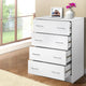Chest Of drawer 4 Drawers Tallboy Storage Bedroom Furniture Dresser White - Dodosales