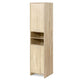 185cm Bathroom Tallboy Toilet Storage Cabinet Laundry Cupboard Adjustable Shelf Oak Colour - Dodosales