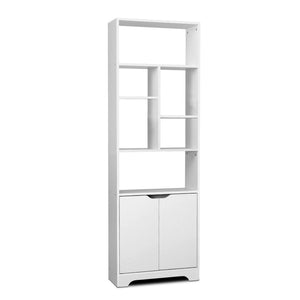 White Display Cabinet Shelves Shelf Unit Cupboard Storage Space - Dodosales