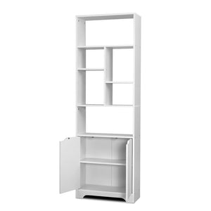 White Display Cabinet Shelves Shelf Unit Cupboard Storage Space - Dodosales