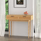 Console Table Entry Way Hallway Decor Rattan Front Drawers Storage Desk