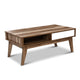 Coffee Table Scandi Inspired Drawers Storage Open Shelf Wooden White - Dodosales