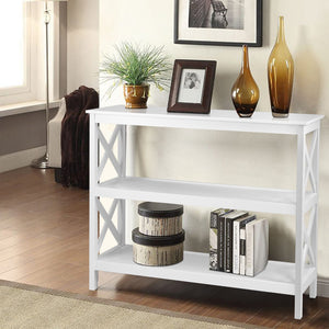 Hall Side Table Hallway Console Entry Desk Stand Wooden Entryway White - Dodosales