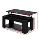 Coffee Table Lift Up Top Storage Side Table Furniture Lounge Black - Dodosales
