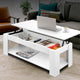 Coffee Table Lift Up Top Storage Side Table Furniture Lounge White - Dodosales