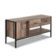 TV Stand Entertainment Unit Storage Cabinet Industrial Rustic Wooden 120cm - Dodosales