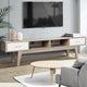 180cm TV Unit Cabinet Entertainment Stand Storage Wooden Scandinavian Look - Dodosales