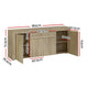 4 Door Buffet Sideboard Cabinet Cupboard Hall Wood Hallway Cupboard