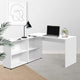 Office Computer Desk With Storage Corner Study Table Workstation Bookcase White - Dodosales