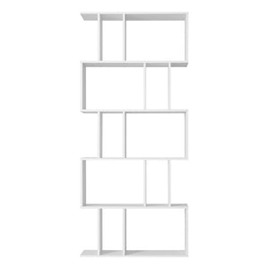 5 Tier Display Unit Book Storage Shelf Stand Bookshelf Bookcase White - Dodosales