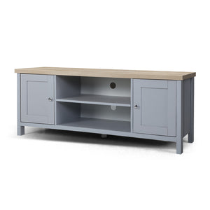 TV Cabinet Stand Entertainment Unit French Provincial Storage Shelf Grey Oak Tone - Dodosales