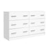 Bedroom Dresser Chest Of drawer 6 Drawers Lowboy Storage Furniture Cabinet White